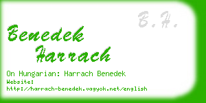 benedek harrach business card